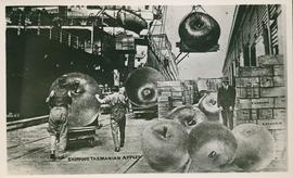 Postcard of shipping Tasmanian apples