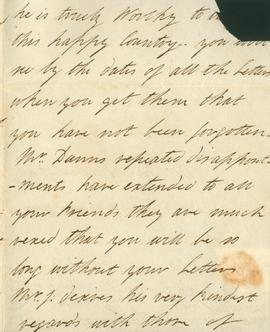 No date - c.1821- Ann Johnston to cousin John Meredith