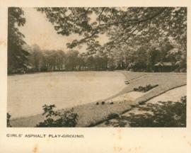 Photograph of the girls asphalt playground at Ackworth School