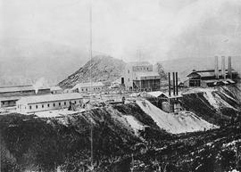 View of the smelters under construction at Crotty, Tasmania