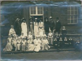 Photograph of group in historic costumes